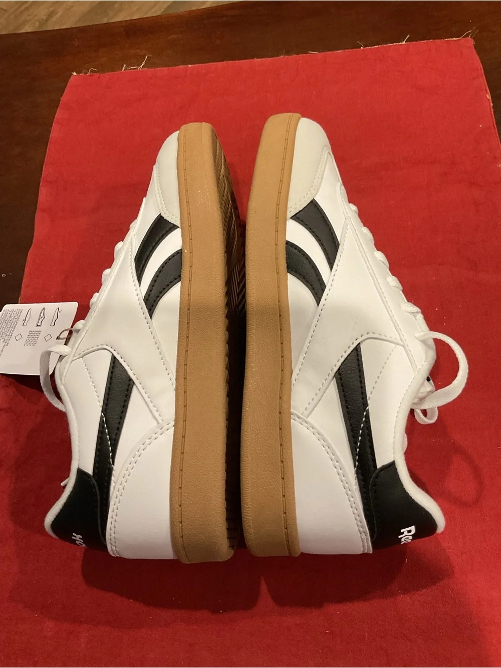 Reebok White Sneakers with Gum Outsole